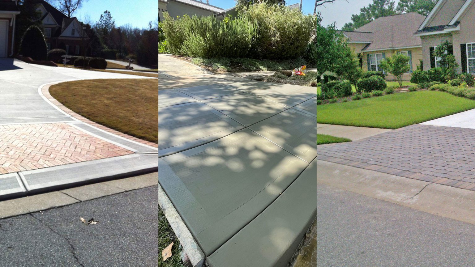 3 driveway apron examples